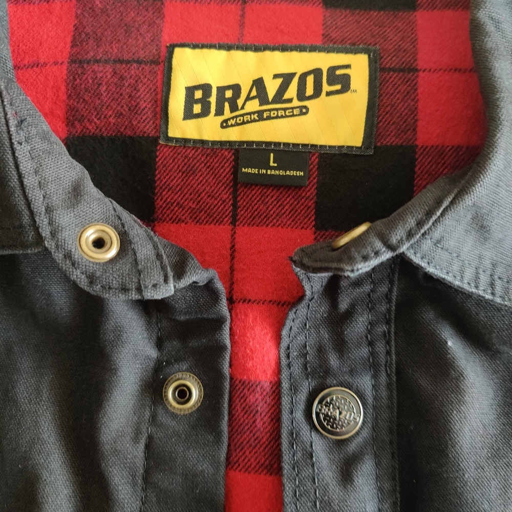 Brazos Canvas jacket , warm blanket lining new used ( never worn ) size L ,Blket